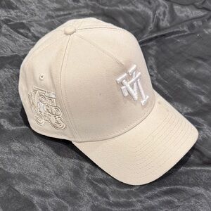 New Era Beige Embroidered Hat